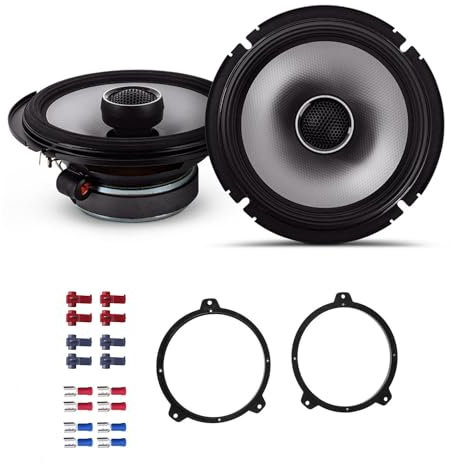 Alpine S2S65 Lautsprecher mit Einbauset passend für BMW 3er Cabrio (E46) 2000-2007 Türen vorne 480 Watt 165mm 2 Wege Koax