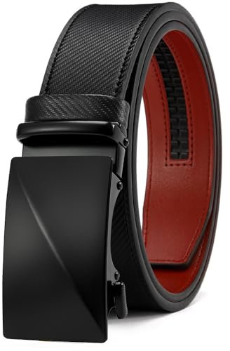 DOOPAI Gürtel Herren, Automatik Gürtel Ledergürtel Herren Ratsche Gürtel, Breit 35mm Gürtel,Größe Angepasst
