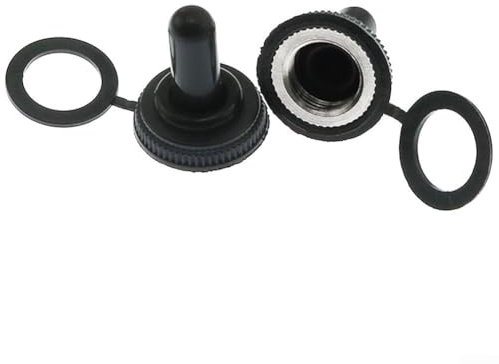 Wasserdichte Abdeckung für Kippschalter, Gummi, 12 mm Durchmesser, Schwarz, 10 Stück