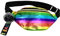 WRITWAA Glänzende Holografische Hüfttasche – Bauchtasche Für Damen Sport-hüfttasche Mit Reißverschluss Modische Gürteltasche Für Den Außenbereich Und Den Freizeitgebrauch ()