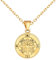 INFINIONLY Collane Ciondolo Medaglioni Collana con Incisione a Bussola in Acciaio Inossidabile da Uomo Donna Ciondoli a Moneta d'Oro Adolescenti Accessori di Tendenza