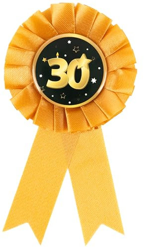 30 Geburtstag Deko Anstecker schwarz/gold - Originelle Geburtstagsdeko 30 für einen gelungenen 30 Geburtstag Männer oder Frauen - Tiwoca