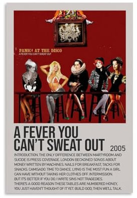 Panic! at The Disco A Fever You Can't Sweat OutKlassische Charaktere, Schauspieler, Sänger, Poster, Promi-Poster, berühmter Sportler, Poster, Zuhause, Leinwand, Gemälde, Ölgemälde, Druck,