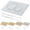 Actuator Plate for Geberit Sigma 01, Push Plate with Flush Lever Set and Mounting Frame for Geberit Sigma01 UP300 & 320, 1 Piece, Dual Flush (Galvanised Silver)