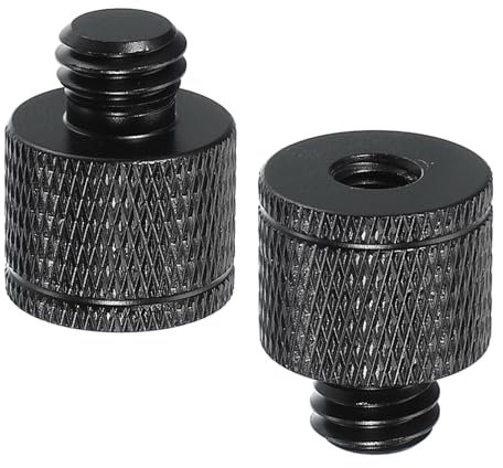 PATIKIL Tripod Screw Adapter M6 Female to 3/8 Male, 2 Pcs Tripod Nut Connectors Camera Mount Screw Camera Double Head Converter for Microphone Holder Magic Arms Accessories