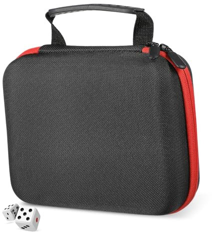 DRESSOOS Würfelbeutel Mit Taschen Und Reißverschluss Würfel-Organizer-etui Für Tischspiele Tragbarer Würfelbehälter Zum Aufbewahren Und Transportieren