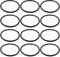 ECSiNG Lot de 12 joints toriques de vidange de piscine compatibles avec Hayward SP1022C 3,8 cm MIP compatible avec Pentair 19174 190030 4,3 x 5,1 x 6,3 cm