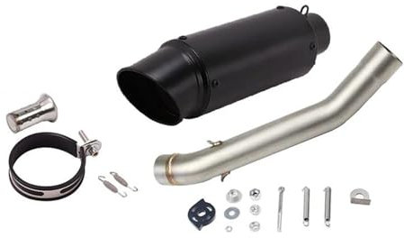 PIWINE Scooter vélo Rue Silencieux D'échappement Modifié Moto pour Kawasaki Z750 Z 750 2004-2008, avec Raccord Intermédiaire Et Silencieux.(Style4)