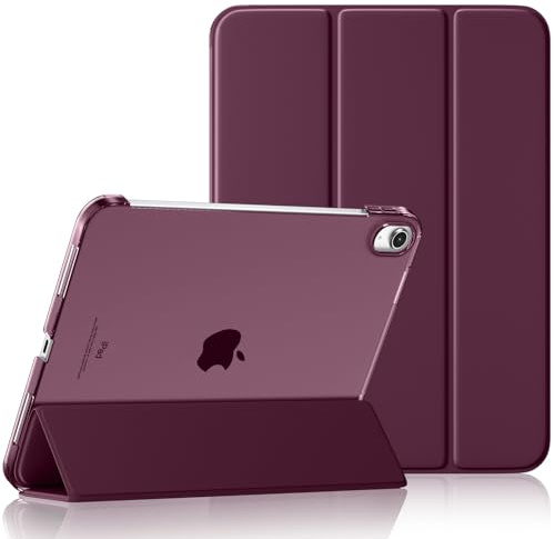 Maledan Case for iPad A16 11th/10th Generation (2025 11 Inch/2022 10.9) | Slim Lightweight, Translucent PC Back, Shockproof Protective Cover, Support Touch-ID, Auto Sleep/Wake, Raspberry