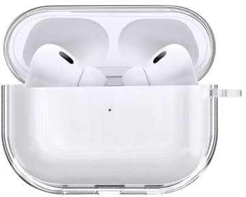 GuiGui DaMoWang Klare Hülle Kompatibel mit AirPods Pro 3 Generation case, Vergilbungsresistent, Stoßfest, Vollschutz, Weiches TPU (Transparent)
