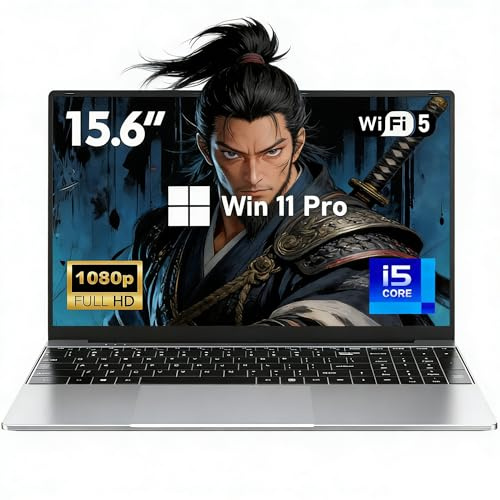 FUNYET 2026 Ordinateur Portable 15.6 Pouces Gaming Laptop Core i5-7Y54 16Go RAM 1To SSD Win 11 Pro Écran 1920×1080 FHD PC Portable avec HDMI & USB 3.0x2 WiFi 5 BT 4.2 Clavier Rétroéclairé