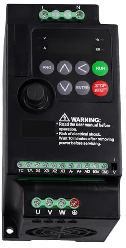 YGBWAOV Convertidor de Frecuencia Universal de 220 A 380 Vfd, Entrada Monofásica, Salida Trifásica, Regulador de de 2,2 KW