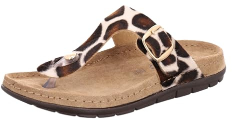 Rohde Damen Pantolette Zehentrenner mit Giraffen-Muster Rodigo-D 5895