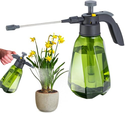 Mimoqk Pflanzensprüher, 1,5 l, Gartensprüher, Wassernebel für Garten, Hof, Innenbewässerung, Zuhause, draußen, Bonsai, Rasen, Terrasse