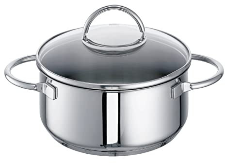 Rohe Germany Bratentopf Ravenna, 20 cm, Edelstahl 18/10, Inhalt ca. 2,5 ltr, Silber