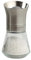 T&G CrushGrind Tip Top Stainless Steel Salt Mill with Glass Base, 12.5 cm, Silver