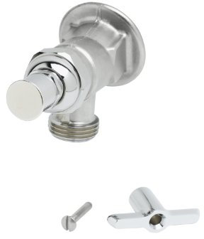 T&S Brass B-0731 Sill Faucet, 3/4-Inch Npt Female Flanged Inlet, Screwdriver Handle, 3/4-Inch Hose Threads, Rough