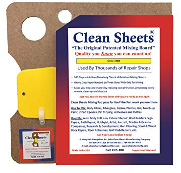 Clean Sheets Superior Mixing Pad (12x12) - 100 Disposable Sheets for Toughest Job, Clear
