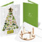 Logbuch-Verlag 3 Weihnachtskarten mit Kuvert + Mini Adventskranz aus Holz zum Stecken - Grußkarten Geschenk Weihnachten