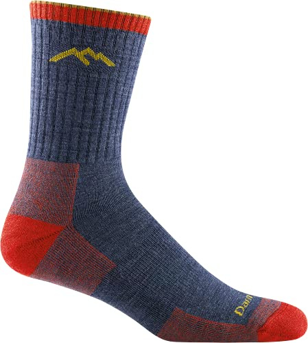 Darn Tough, Hiker (Style #1466), Merino Wool, Micro Crew, Midweight, Men’s Cushioned Hiking Socks - Denim Large