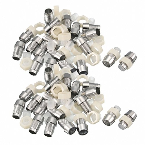 sourcing map LED-Lampenfassung, 5 mm Durchmesser, Kunststoff, verchromt, für Leuchtdiodenbeleuchtung, 50 Stück