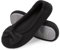 EverFoams Women's Ballerina Slippers Lightweight Comfy Memory Foam House Shoes with Stretchable Heel Design, 9/10 UK, Black