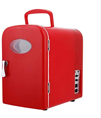 TYZXR Mini Nevera Portatil Nevera Coche DC 12v AC 220v Silenciosa PequeñA FríO Calor Refrigerador Congelador 4L Electrica Nevera para Coche Hogar Camping Picnic