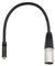 The Lord of the Tools Mini-Jack de 3,5 mm, estéreo, TRS, hembra a adaptador macho XLR de 3 pines, audio, convertidor línea de cable, cable de 0,3 m, color negro.