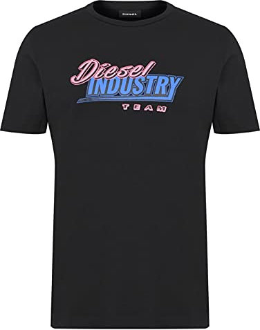 Diesel Mens Team Short Sleeve Crew Neck Tee T-Shirt Black 9XX S