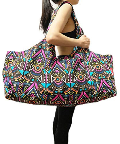Aozora Yogamatten-Tasche, große Yogamatte, Tragetasche, mit Taschen, passend für Matten mit multifunktionalen Aufbewahrungstaschen, leicht und langlebig (indisch)
