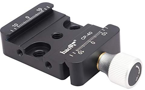 Haoge CP-40 Morsetto a sgancio rapido per conversione standard Arca-Type Alzare riser compatibile con DJI Ronin S/SC ZHIYUN Crane Series Weebill S Gimbal Manfrotto Treppiede Testa a sfera