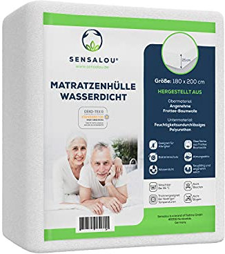 Sensalou Matratzenbezug Reissverschluss Encasing für Allergiker - 180 x 200 cm