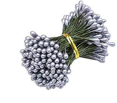 130pcs 3mm Doppelköpfe Perle Staubblätter Stempel DIY Künstliche Blumenmaterialien Scrapbooking Handwerk Kuchendekoration Blumenperle-B02