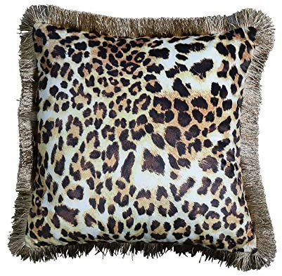 Mars und More Kissen samt Leopard schwarz 45x45cm