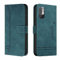 Trugox Handyhülle für Xiaomi Redmi Note 10 5G Hülle Klappbar Klapphülle mit Kartenfach Handytasche Handy Schutzhülle Tasche Leder Wallet Flip Case Slim Book Cover - Blau Grün