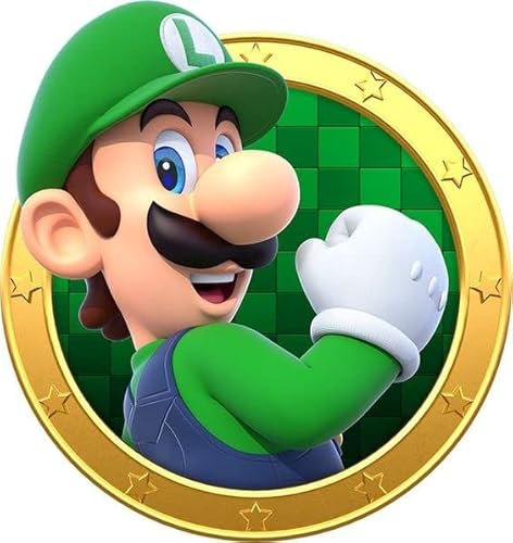 PARTYLANDIA Mario Bros / Mario Kart Kuchendekoration (Modell 3) - Nintendo - 1 Stück - 1 Teil - Kuchendekoration - Geburtstag - blau und rot