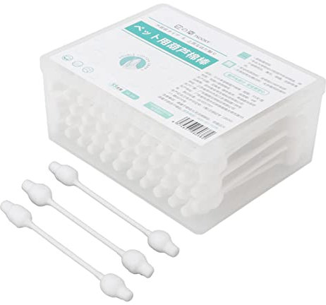 Hisopos de algodón puntiagudos, 55 hisopos de algodón de doble punta con varillas de papel para limpieza de maquillaje, hisopos de algodón orgánico para bebé