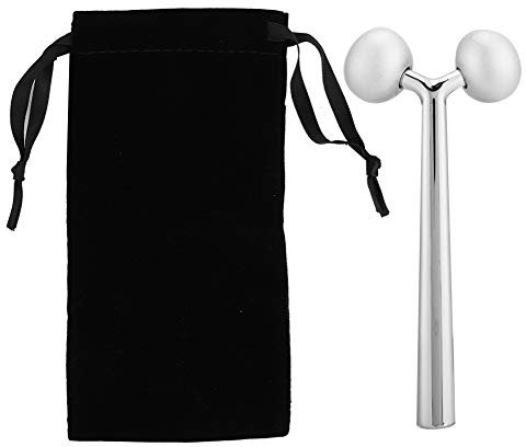 Rouleau de massage 3D en forme de Y pour le visage - Raffermissant et anti-rides - Argenté