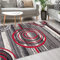 Mazovia Modern Teppich - Kurzflor - Teppich für Wohnzimmer, Schlafzimmer, Esszimmer - ÖKO-TEX Wohnzimmerteppich, Robust und pflegeleicht, Niedrige Florhöhe – Teppiche - grau rot 130 x 190 cm