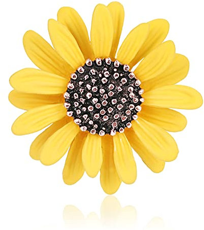 Anmpab Broche multicolore en forme de marguerite pour costume de tournesol, rose, jaune, blanc, soleil, robe, décolleté, broche en émail pour manteau et col en forme de marguerite, pour homme et femme