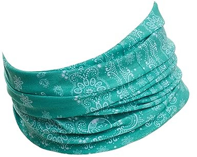 Hilltop Multifunktionstuch, Halstuch Herren, Schlauchschal Damen, Schlauchtuch, Bandana mit vernähten Saumkanten, M.Tuch:Paisley turquoise