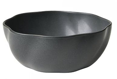 broste Copenhagen - Schale - Limfjord - Steingut - Farbe: Dark Grey - (ØxH): 20 x 7,4 cm