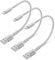 Lot de 3 câbles Lightning courts de 30 cm - 0,3 m - Certifié MFi - En nylon - Court - USB A vers Lightning - Compatible avec iPhone 14 13 12 11 Pro Max XS XR X 8 7 iPad