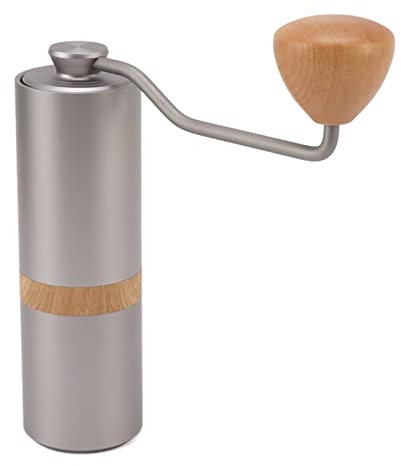 Macinacaffè Manuale, 6,5x2,1x4,2 Manico in Legno Massello in Acciaio Inossidabile Risparmio di Manodopera Macinacaffè Manuale Macinacaffè Per Bar Viaggi a Casa