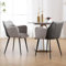 chairus Esszimmerstühle 2er Set Küchenstühle PU Leder + Leinen Polsterstuhl Modern Stühle Esszimmer Lehnstühle für Küche Wohnzimmer (Grau)