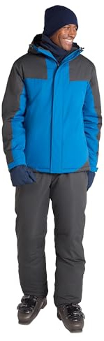 Mountain Warehouse Mens Ski Jacket and Pant Set - Breathable, Thermal Tested -30°C Snowskirt, Microfibre insulation - Best for Autumn Winter, Sports, Walking & Outdoors Blue (01) 2XL