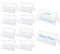 Loopunk Lot de 10 plaques signalétiques acryliques, présentoirs en acrylique, nom de porte-étiquettes pour réunion au bureau, magasin, restaurant (20 x 10 cm)