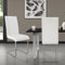 ML-Design Esszimmerstühle 2er Set, Weiß, Schwingstuhl, Freischwinger Stuhl mit hoher Rückenlehne, Ergonomische Küchenstühle aus Kunstleder & Metall, Moderner Polsterstuhl für Esstisch & Wohnzimmer