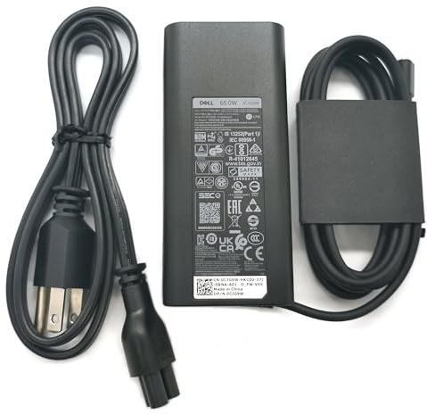 Dell 65W USB-C Laptop Charger,Latitude 9410 9420 9430 9440 9450 AC Adapter, Black, HKA65NM200