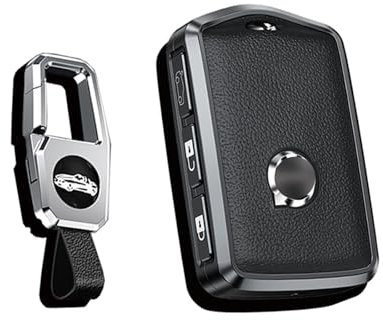 Ysbxitu Schlüssellose Funkschlüsselhülle mit Schlüsselanhänger, passend für Volvo Smart-Schlüsselgehäuse, kompatibel mit Volvo XC40, XC60, XC70, XC90, S60, S80, S90, C30, V70, V90, T5, T6, T8,